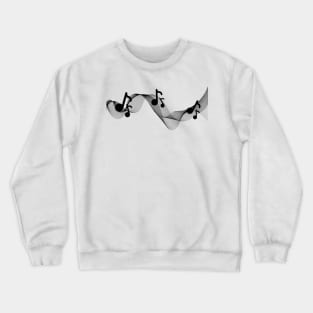 Black soundwave and music notes Crewneck Sweatshirt